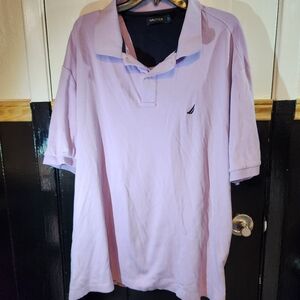 Nautica Men's Purple Polo Shirt 3XLT